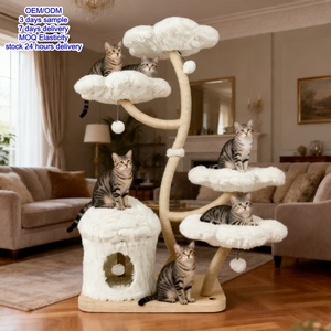 <strong>Cat</strong> Tree Luxury Modern Eco-Friendly Tower for <strong>Maine</strong> <strong>Coon</strong> Heavy <strong>Cats</strong> Solid Wood Climbing Frame Sisal Scratcher - Product Image 1