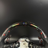 Volant en carbone coupé F10 pour E90 F80 M3 E87 M6 F30 F32 E92 M4 M5 F82 en cuir perforé