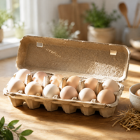 Boîte à œufs à texture fine, 12 compartiments, pour œufs artisanaux de qualité supérieure, promotion de la marque, plateau personnalisé