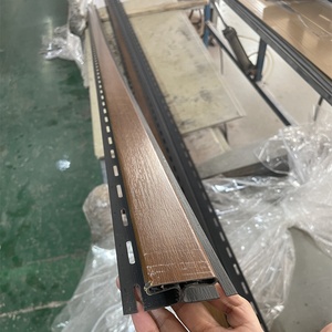 Film <span class=keywords><strong>de</strong></span> bois pour ventilation étanche personnalisé <span class=keywords><strong>de</strong></span> 12 pouces Panneau <span class=keywords><strong>de</strong></span> plafond en soffite uni en vinyle <span class=keywords><strong>PVC</strong></span> laminé pour l'avant-toit - Product Image 5