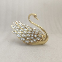 Cygne Blanc Décoration d'Intérieur Boîte à Bijoux en Cristal Cygne Cadeau de Table pour la Maison