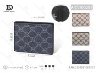 Portafoglio da Uomo con Motivo Vintage, 7 Pollici, in Pelle Sintetica in Microfibra, Chiusura a Fisarmonica, Portafoglio Corto, Set Regalo in Confezione - Product Image 1