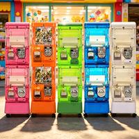 Distributeur de jouets en capsules à double couche, à monnayeur, pour salles d'arcade et magasins de détail