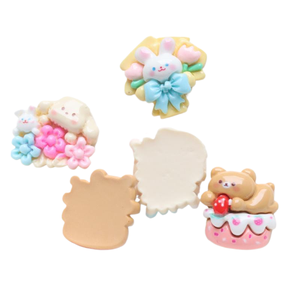 Fioriere in resina, bouquet con cani e coniglietti, portachiavi fai <span class=keywords><strong>da</strong></span> te, ciondoli per cellulari, accessori in resina, artigianato per bambini - Product Image 4