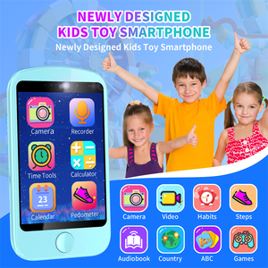 Mini smartphone jouet A16 <span class=keywords><strong>pour</strong></span> enfants, téléphone portable intelligent avec carte SIM, appels téléphoniques, portable <span class=keywords><strong>pour</strong></span> enfants avec 19 jeux - Product Image 4