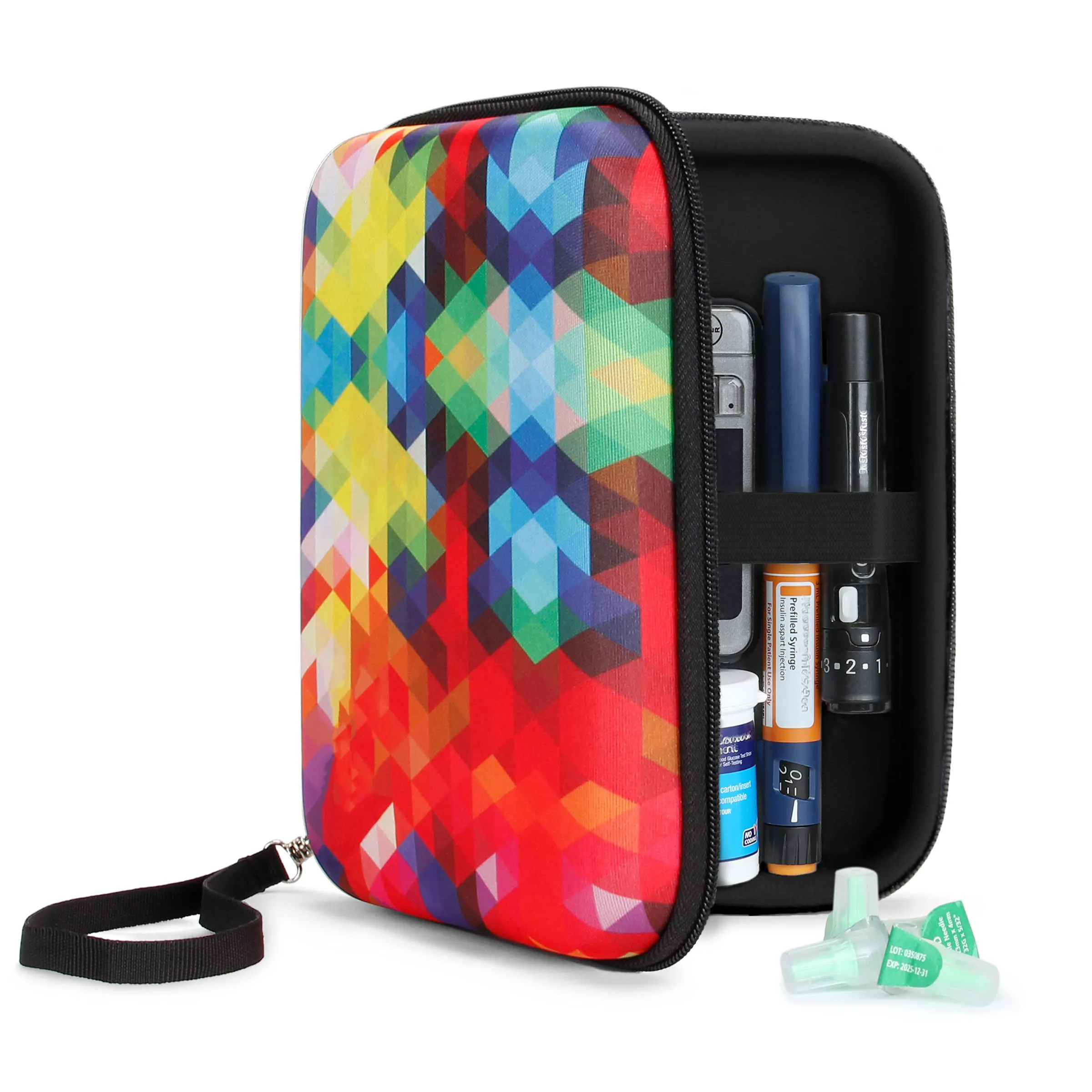Tùy chỉnh đầy màu sắc cách điện insulin Cooler Túi du lịch vỏ cứng EVA trường hợp cho y tế bệnh tiểu đường thuốc mát lưu trữ gói