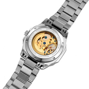 Skmei Mechanical Watch Men Skeleton Automatic Stainless Steel Band 30M Waterproof Hollow Out Design - Product Image 4