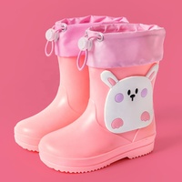 BAEWOON CRB27 Bottes de pluie pour enfants de haute qualité, imperméables, en PVC, antidérapantes, chaussures d'eau pour étudiants