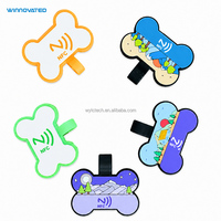 Etiqueta de Identificación para Mascotas WINNOVATED, Personalizada, de Silicona, Impermeable, con RFID/NFC 13.56MHz, para Regalos/Tarjetas de Visita y Control de Acceso