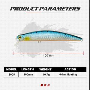 Venta al por mayor de fábrica: Señuelos blandos de plástico ABS de 100 mm para pesca, señuelos blandos de plástico duro, señuelos de gusano. - Product Image 2