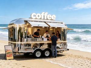 Chariots alimentaires mobiles personnalisables pour café, glaces, hot-dogs, vente en Chine, remorques de restauration BBQ - Product Image 2