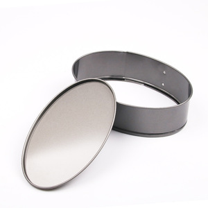 Juego de moldes para pasteles ovalados, 3 piezas, de acero al carbono, con base extraíble, para uso doméstico. - Product Image 4