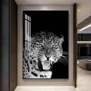 Nordique moderne Style <span class=keywords><strong>noir</strong></span> <span class=keywords><strong>et</strong></span> <span class=keywords><strong>blanc</strong></span> éléphant Lion <span class=keywords><strong>tigre</strong></span> impression mur Art affiche luxe porcelaine cristal <span class=keywords><strong>peinture</strong></span> pour la décoration intérieure - Product Image 4