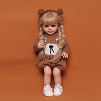 Poupée en silicone de 55 cm, nouvelle, corps entier, accessoires, poupées à habiller, jouets pour filles, poupées reborn en silicone de 22 pouces