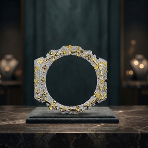 Couverture de lunette de montre en diamant personnalisée, accessoires de montre de luxe, directement de l'usine - Product Image 1