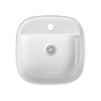 Vasque en céramique blanche en gros de l'usine de Chaozhou, design ovale moderne pour salle de bain, lavabo mural artistique pour se laver les mains, toilettes
