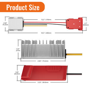 Convertidor reductor de 18V a 12V para <span class=keywords><strong>Milwaukee</strong></span> M18 Adaptador de batería de rueda eléctrica DC 12V 20A 240W Convertidor Buck Regulador de voltaje de CC - Product Image 2