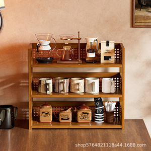 Multi Tiered Storage <b>Shelf</b> 3 Floors <b>Small</b> Tall <b>Shelf</b> For <b>Kitchen</b> Utensils Coffee Cups Water Cups Tea Set Desk Organizer - Product Image 4