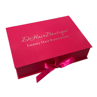 Boîte à perruque vierge de luxe à paillettes noires, emballage pour Extension de cheveux, emballage de tresse, accessoire de tissage, boîte à cheveux