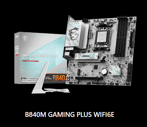 MSI B840M GAMING PLUS WIFI6E AM5 mATX Motherboard DDR5 For AMD Ryzen 7000/8000/9000 Series CPUs