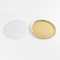 Assiettes jetables en carton gris épais de la série Laser Gold pour barbecue moyen-oriental, style moderne minimaliste, origine Zhejiang