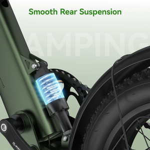 Bicicleta Eléctrica Jansno X90 48V14Ah 750 16 Pulgadas, Bicicleta Eléctrica Híbrida de Montaña con Neumáticos Gruesos, Cuadro de Acero para Nieve - Product Image 5