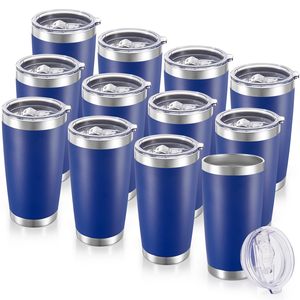 Gobelet isotherme en acier inoxydable de 20 oz (500 ml) avec couvercle, double paroi, revêtement poudré, pour voiture, bureau, extérieur, 6 à 12 heures - Product Image 4