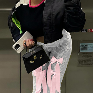 King Mcgreen Star Sexy malla bordado Bowknot <span class=keywords><strong>ver</strong></span> a través de pantalones mujeres alta cintura recta Lolita pantalones verano Hada - Product Image 5