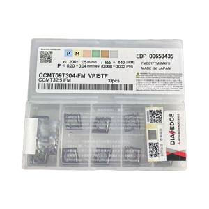 Inserto per tornitura CNC in carburo diamantato CCMT09T304-FM VP15TF con rivestimento PVD per finitura di alta precisione di acciaio/acciaio inossidabile - Product Image 2