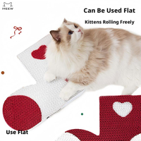 Griffoir mural pour chat de la série de Noël, en pulpe non teinte à 100 %, qualité FDA, tapis à griffer festif pour chat