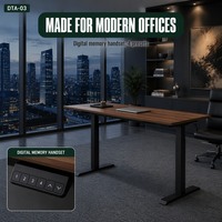 Bureau de direction : Bureau assis-debout électrique à double moteur 2 niveaux avec moteur dissimulé, réglable en hauteur