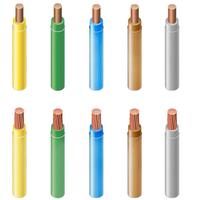 Câble THNN/THWN à noyau unique gainé de nylon isolé par PVC de conducteur en cuivre solide AWG10 numéro de modèle THHN comportant le fil de cuivre