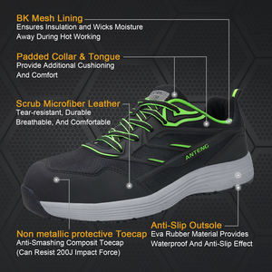 ANTENG Zapatos <span class=keywords><strong>de</strong></span> Seguridad KPU Superior Ancho Compuesto Toe Aislamiento Eléctrico Protección del Pie Antideslizante PARA EL <span class=keywords><strong>Trabajo</strong></span> Eléctrico <span class=keywords><strong>DE</strong></span> LA Planta <span class=keywords><strong>de</strong></span> Energía - Product Image 3