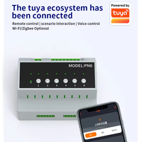 Module de relais intelligent Tuya WiFi Zigbee 6 canaux pour système SAAS hôtelier, module d'alimentation à faible courant à nœud sec pour contrôle marche/arrêt