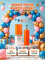Bouteille de gaz hélium portable de 0,6 L pour ballons, kit de bouteille de gaz hélium jetable avec buse