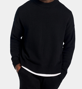Herenmode Kleding Breiwerk Op Maat Logo Hoge Kwaliteit Kasjmier Trui Groothandel Ronde Hals Trui voor Heren - Product Image 2