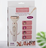 Épilateur pour femmes 4 en 1, rasoir électrique sans douleur, rasoir portable pour femme, rasoir pour sourcils, nez, oreilles, visage, corps, aisselles, bikini