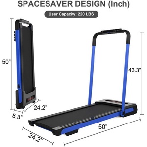 <span class=keywords><strong>Tapis</strong></span> <span class=keywords><strong>de</strong></span> course électrique pliable 2-en-1 pour la <span class=keywords><strong>marche</strong></span> et la course, portable, avec barre <span class=keywords><strong>de</strong></span> guidon, télécommande et support pour téléphone - Product Image 3