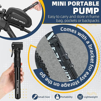FAST Mini Portable Bike Hand Pump Aluminum & Steel 120PSI Schrader Valve Lightweight Durable Bicycle Tire Pump