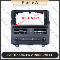 Cadre de tableau de bord de navigation GPS AIJIA 12,3 pouces pour Honda CRV 2008-2011, cadre d'écran latéral étroit pour système audio multimédia