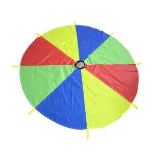 24英尺彩虹降落伞定制尺寸彩色手柄降落伞