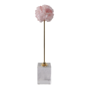 Scultura Sferica con Base in Acrilico e Accenti Metallici per Arredamento Casa e Ufficio - Product Image 1