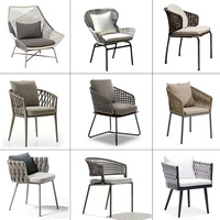 Vente en gros de chaises de salle à manger d'extérieur de style nordique moderne, empilables en aluminium durable et en bois pour les entrepôts de jardins