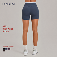 Shorts de yoga pour femme effet seconde peau, ultra doux, moulant, séchage rapide, taille haute, extensible dans quatre directions, pour la gym, le fitness et l'entraînement, style cycliste CE