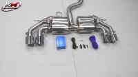 Système d'échappement arrière à soupapes en acier inoxydable 304 KM pour Volkswagen Golf R MK7 MK7.5 2.0T, surface brossée