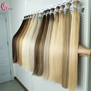 FH # Extensiones de Cabello Humano Nano Tip Plateadas de 22 Pulgadas, Gris, 100g, Cutícula, Microperlas, Anillos Nano, Extensiones de Cabello Humano Remy en Existencia - Product Image 2