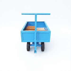 Blue Steel Hand Cart Utility <b>Trolley</b> Two Wheel Cargo Carrier for Warehouse Factory Moving - Product Image 5