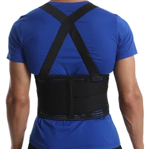 Work Heavy Duty Lumbar Back Support Belt Lower Back Brace Waist Trainer Support Back Strap