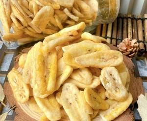 Chips de banane croustillantes OEM du Vietnam, goût sucré, collation séchée croustillante, fruits naturels, fournisseur d'usine en gros - Product Image 2