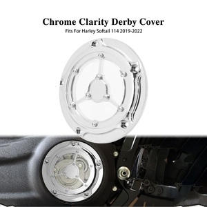 Couvre-carter d'embrayage moteur 5 trous pour Harley Softail 114 <span class=keywords><strong>Fat</strong></span> Boy Low Rider Street <span class=keywords><strong>Bob</strong></span> <span class=keywords><strong>2019</strong></span> et plus FXBBS - Product Image 4